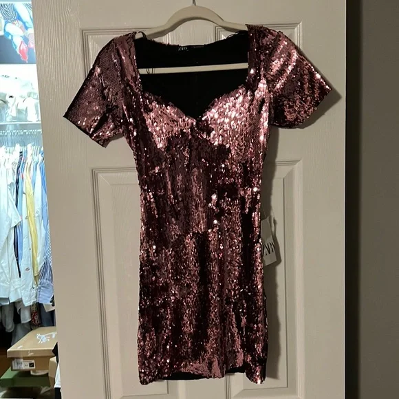 Zara | Dresses | Zara Pink Sequin Dress New Size Xs | Poshmark Zara | Dresses | Zara Pink Sequin Dress New Size Xs | Poshmark